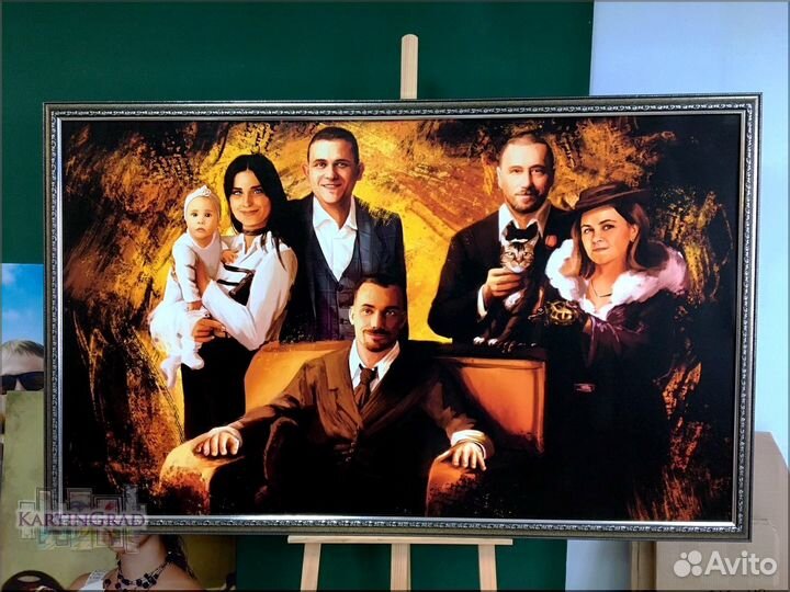 Картина по фото, портрет на холсте на заказ крд