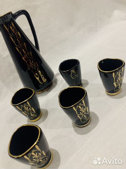 Графин с рюмками СССР. Глина