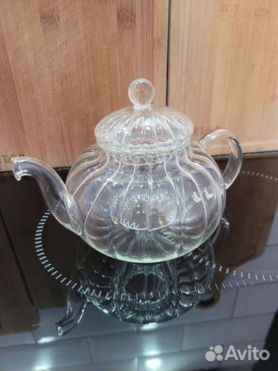 Заварочный чайник стеклянный с подогревом. Новый