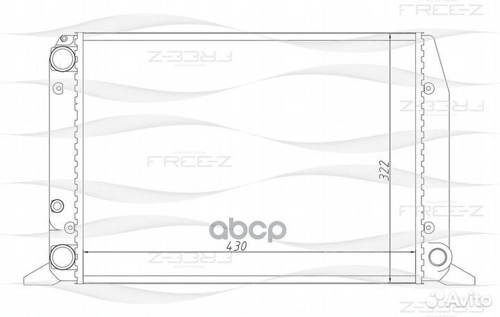 Радиатор охлаждения audi 80 86- free-Z KK0113