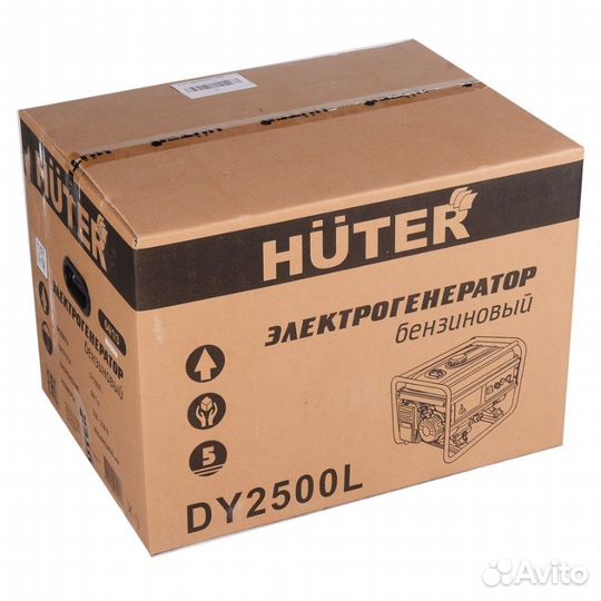 Бензиновый генератор Huter DY2500L, 2 кВт, 15л