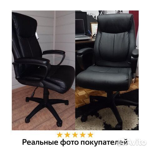 Кресло офисное экокожа черное Enter EX-511