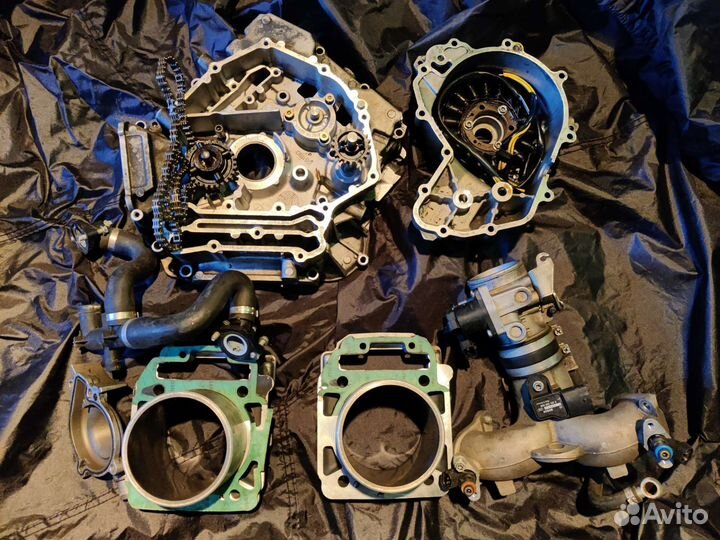 Двигатель и вариатор снегохода BRP