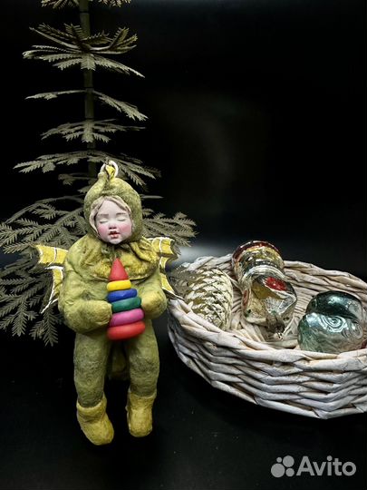 Ватные елочные игрушки СССР