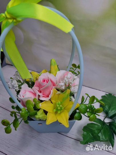 Сумочки с цветами из мыла