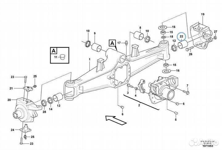 S06/41250 Втулка полуоси для экскаватора погрузчик