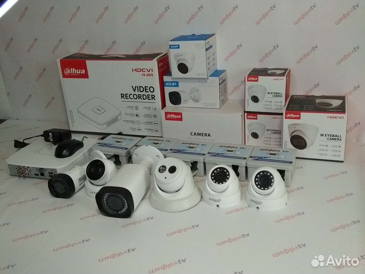 6 Камер IP видеонаблюдения с микрофоном Dahua