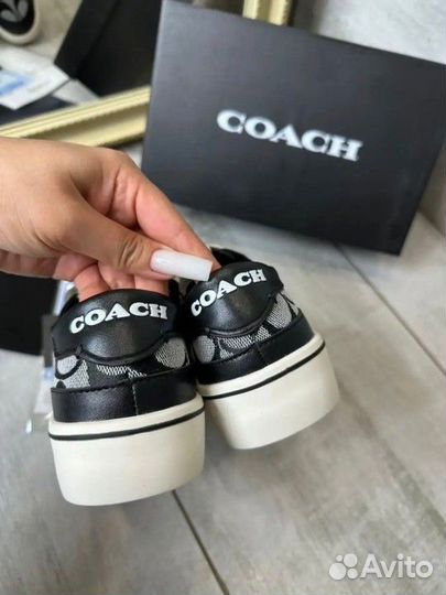 Кеды женские coach натуральная кожа