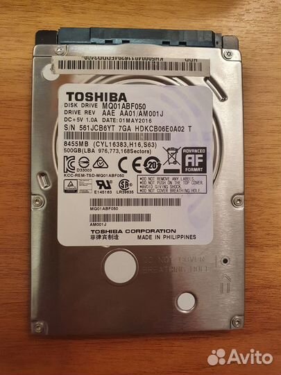 Жесткий диск HDD Toshiba 2.5