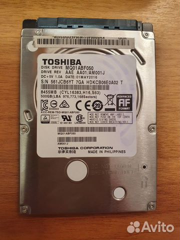 Жесткий диск HDD Toshiba 2.5