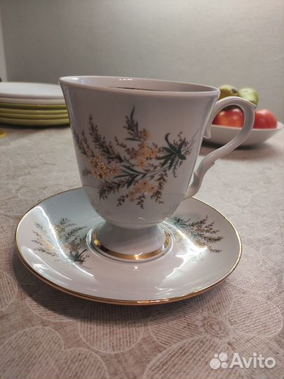 Чайный бокал с блюдцем Дулёво, 600 мл