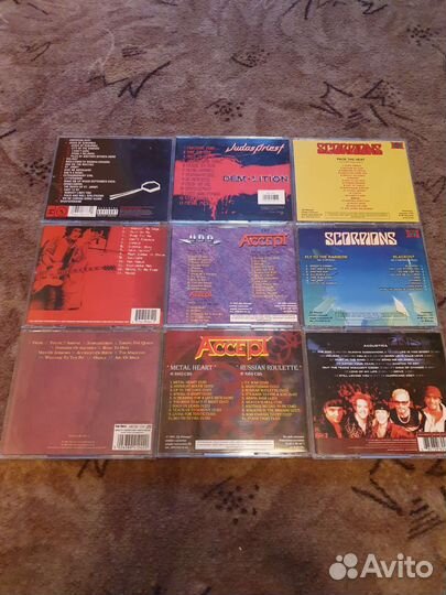 Диски CD Judad priest, Scorpions, Accept и др