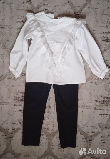 Блузка zara белая 116