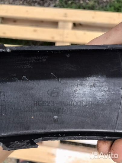 Молдинг переднего бампера Hyundai Getz дорестайл