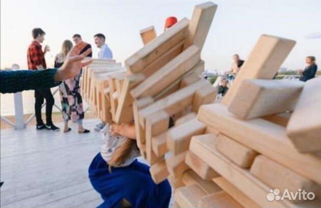 Аренда игра Дженга гигантская XL на мероприятие