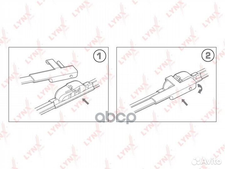 Щетка стеклоочистителя бескаркасная, комплект