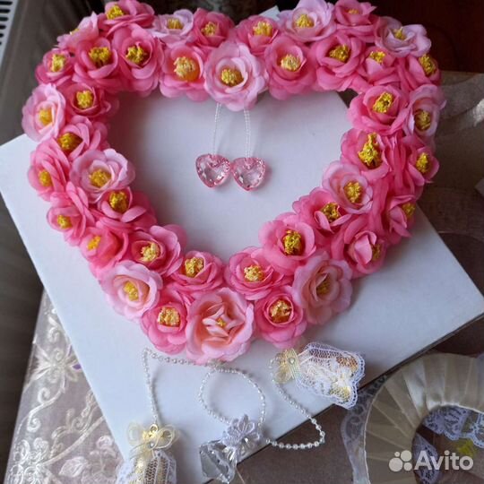 Интерьерные сердечки подарок, украшения