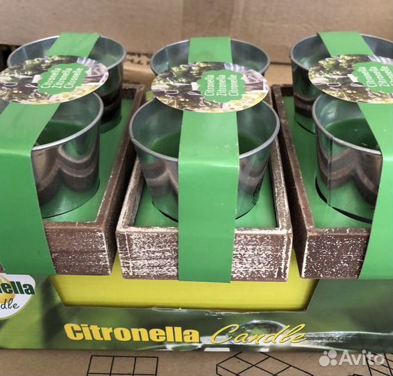 Свечи 2 шт. в ящичке подставке