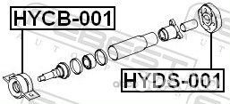 Подвесной подшипник карданного вала hyundai San