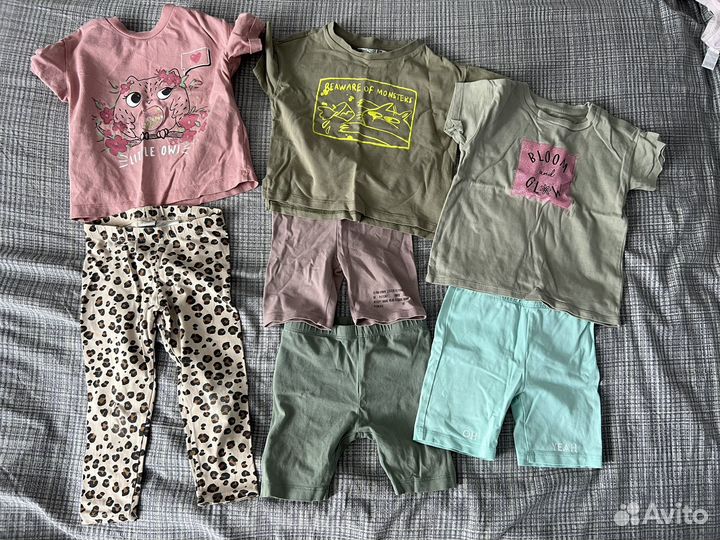 Футболки и шорты для девочки 92