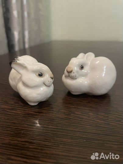 Статуэтка «Кролик», лфз, фарфор, СССР, 1960-е гг