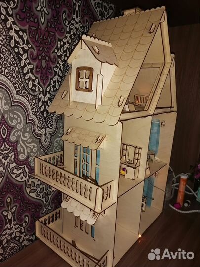 Детский домик для кукол деревянный