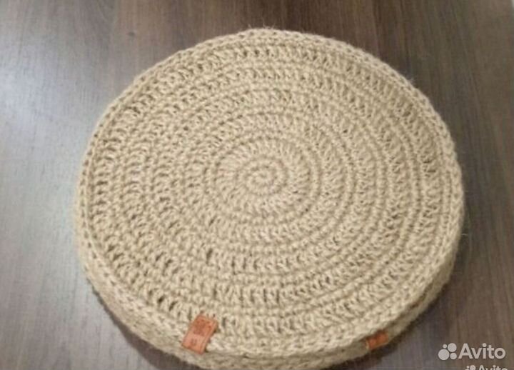 Салфетки сервировочные джут шнур ручная работа