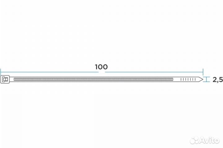 Стяжка пластиковая Rexant, 100х25 мм, черная, набо