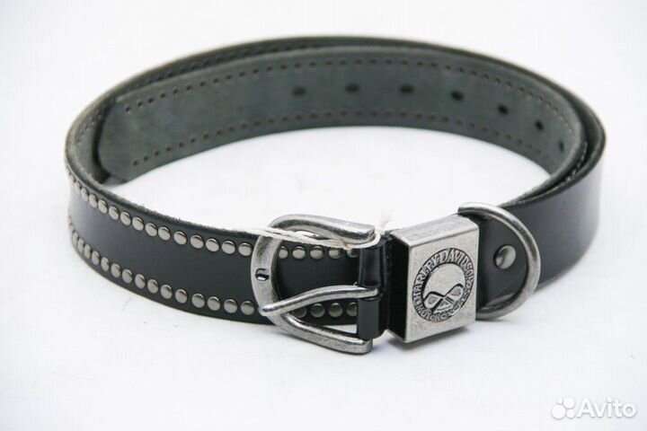 Ремень кожаный harley davidson hd/49 (чёрный)