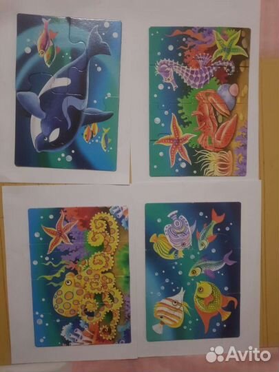Пазлы морские животные от 1.5 года