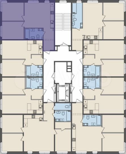 2-к. квартира, 52 м², 6/9 эт.