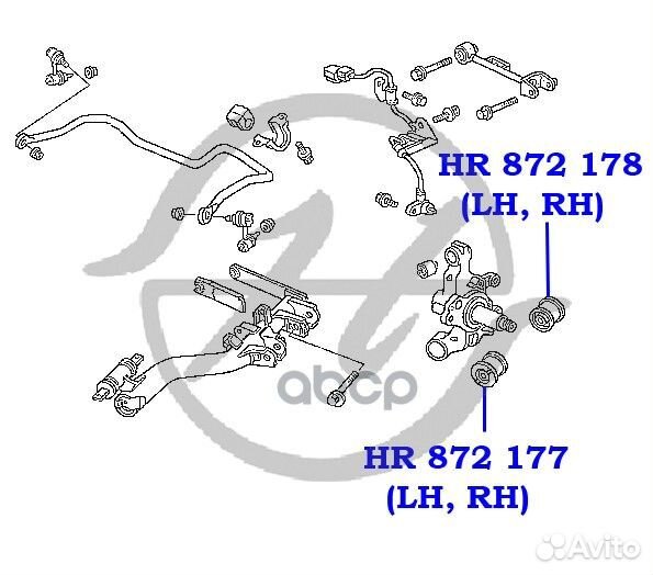 HR 872 177 - цапфы сайлентблок Honda Civic EU HR