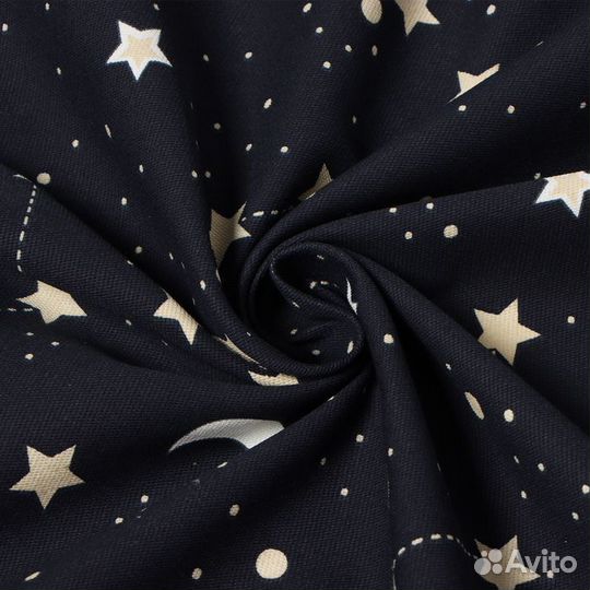 Штора 'Этель' Звёздное небо, 145*260 см, 100 хлопок, рогожка