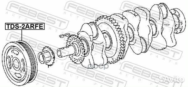 Шкив коленвала TDS-2arfe Febest