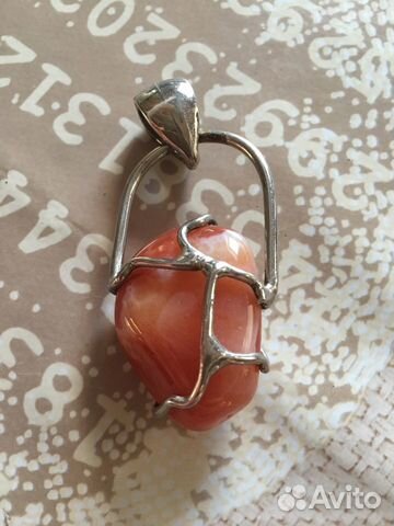 Кулон с сердоликом