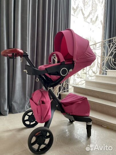 Текстиль на прогулочный блок для Stokke розовый