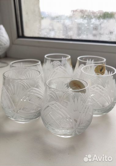 Хрустальные фужеры бокалы стопки хрусталь