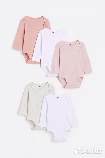 Новые Боди H&m 74 5шт