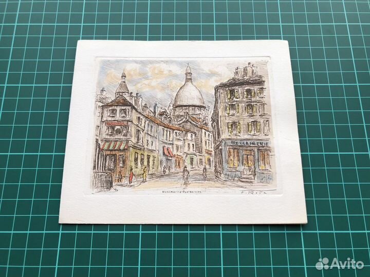 Открытки с гравюрами, Франция, Париж, винтаж