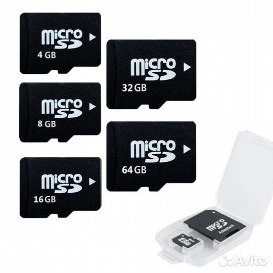 Карта памяти MicroSD 2,4,8,16,32,64