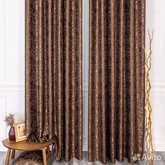 Шторы мрамор Версаль шоколад новые пошив