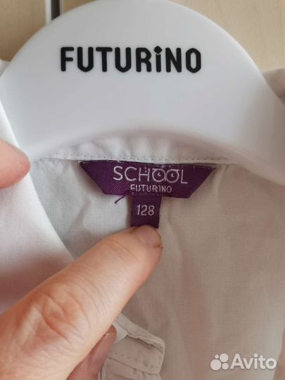 Рубашка для девочки школьная 128