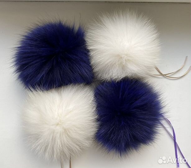 Помпоны из натурального меха