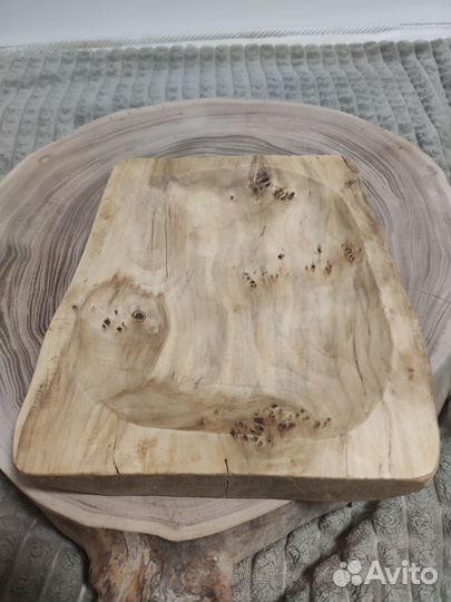 Ваза из дерева, корыто из капового тополя