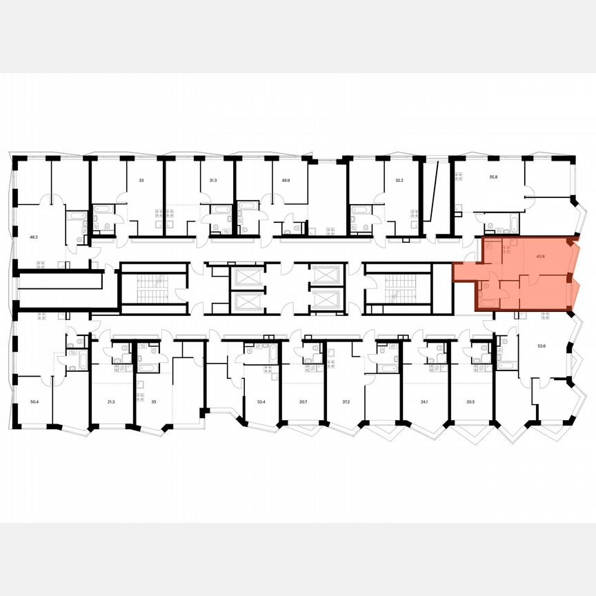 1-к. квартира, 40,8 м², 16/31 эт.