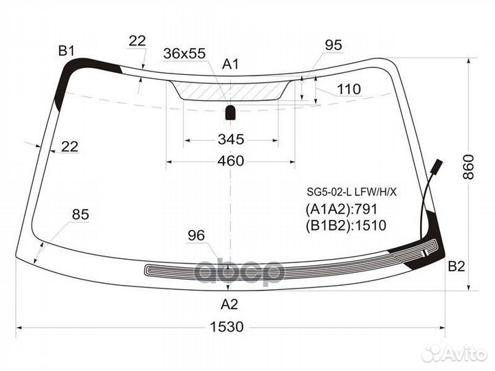 Стекло лобовое с обогревом щеток subaru foreste