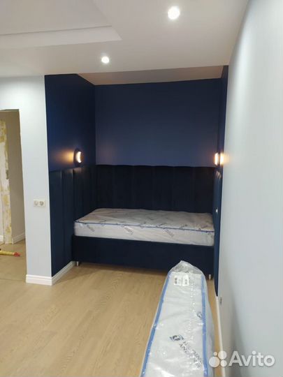 Мягкие стеновые панели, детская кровать