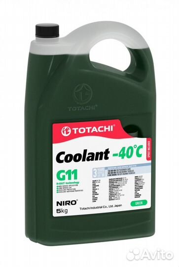 Антифриз totachi niro coolant Green -40C G11