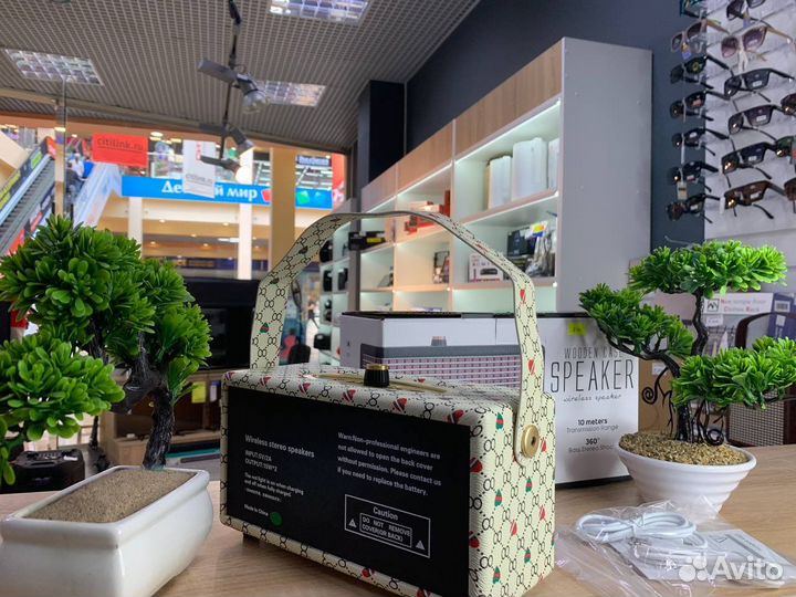 Колонка wooden case speaker (новая, гарантия)