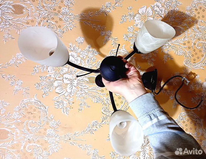 Люстра потолочная подвесная 3 рожка